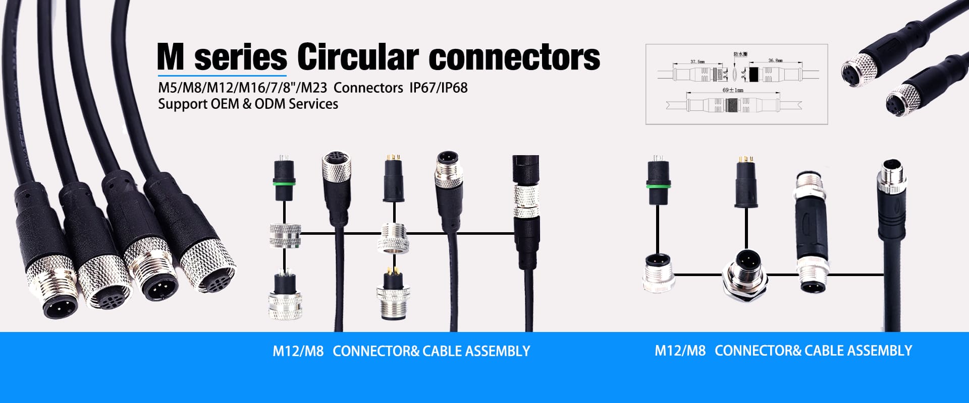 M12 Connector Cable