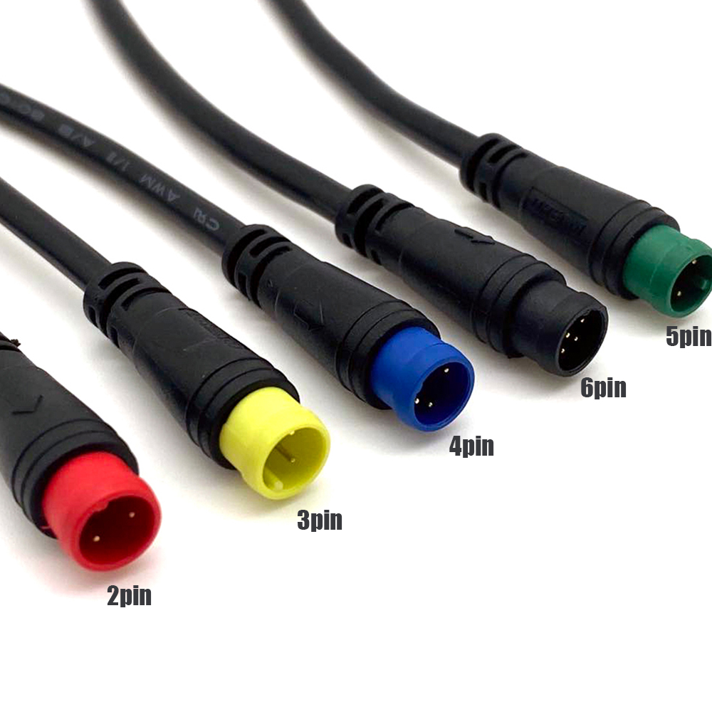 E-Bike Motor Extension Cable Waterproof Connector Female To Male 2/3/4/5/6/7Pin Ebike Motor Cables Ebike Extension Cable