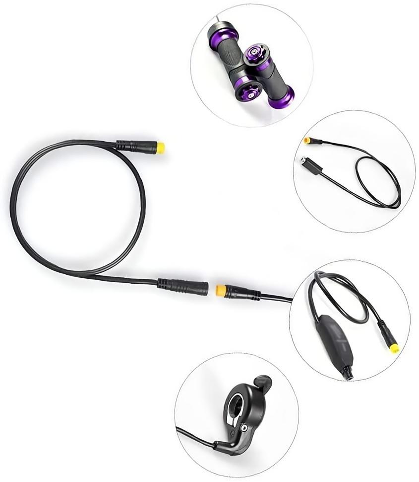 Customize 2/3/4/5/6 Pin Electric Bike Mid Cable Replacement Accessories Waterproof Extension Ebike Cable Connector