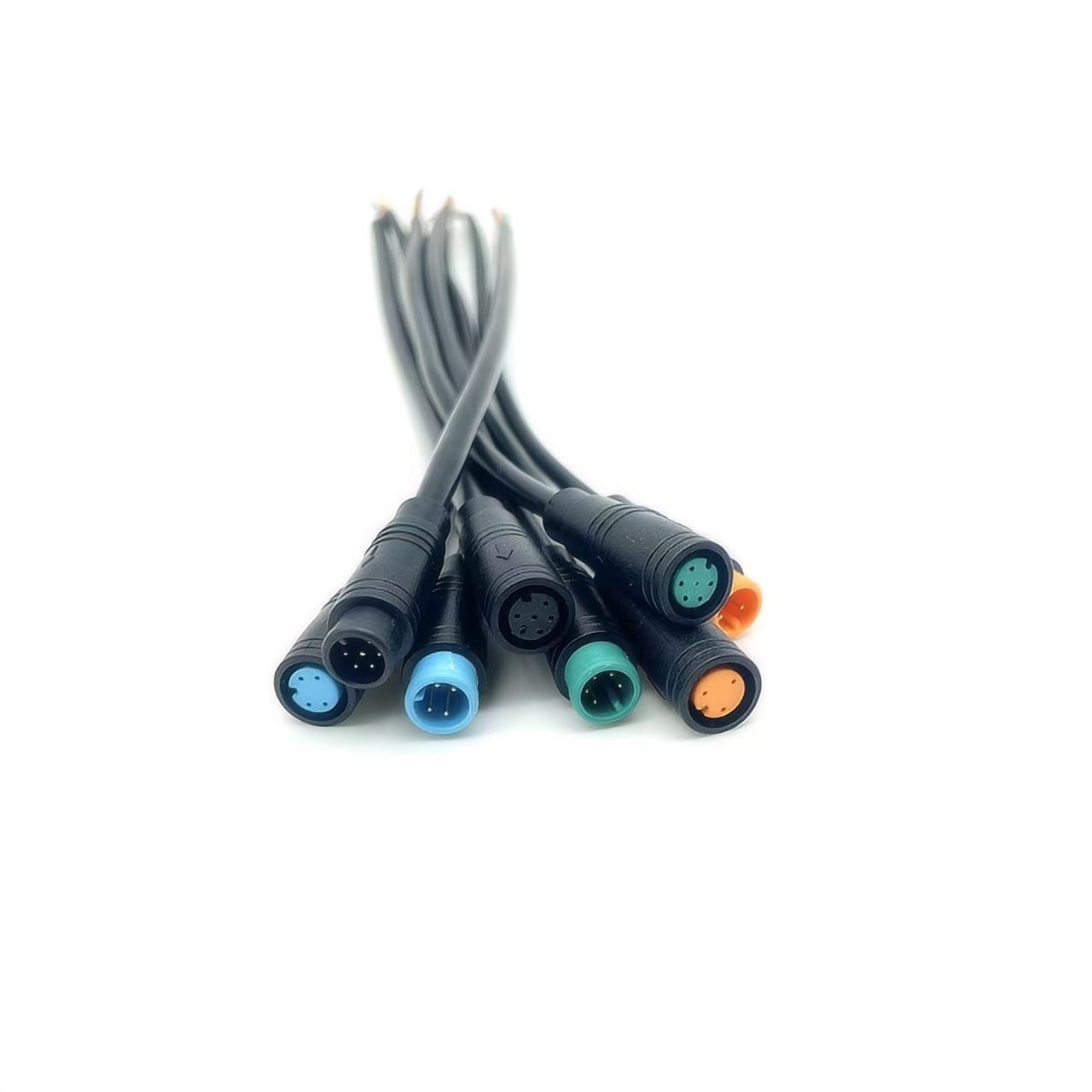 Manufacture Waterproof Accessory cable M8 2/3/4/5/6 Pin plug electric bike Conversion kit power cable