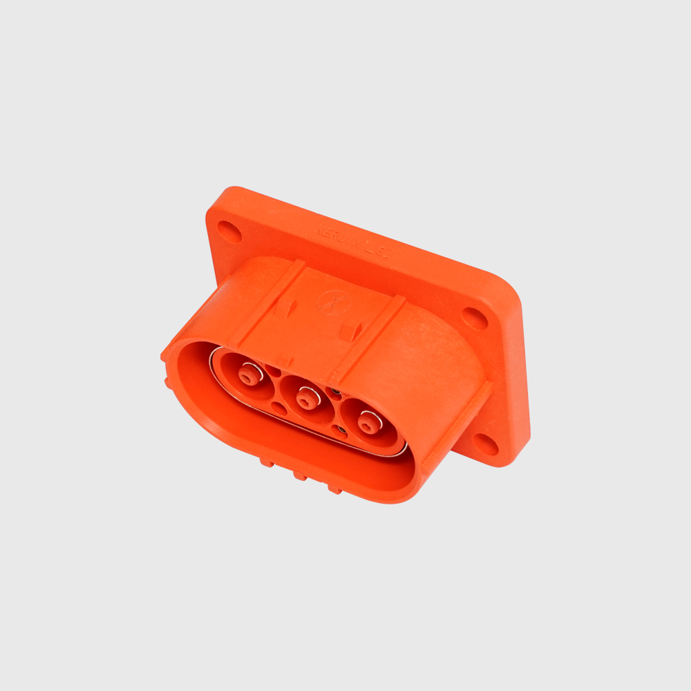 High Voltage socket Current Energy Storage Connectors HVIL connectors plug socket 3Pin 60A High voltage EV Battery Connector