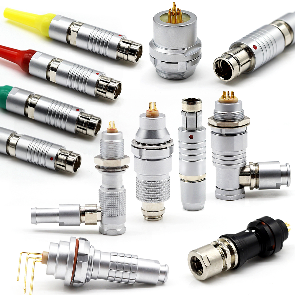 2/3/4/10 small pin metal female male push pull waterproof wall mounted type with agility plug circular connector rings cap